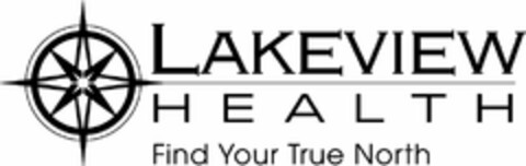 LAKEVIEW HEALTH FIND YOUR TRUE NORTH Logo (USPTO, 07/06/2016)