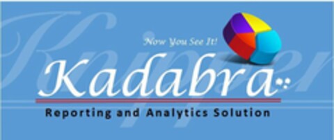 KADABRA NOW YOU SEE IT! REPORTING AND ANALYTICS SOLUTION Logo (USPTO, 12/15/2016)