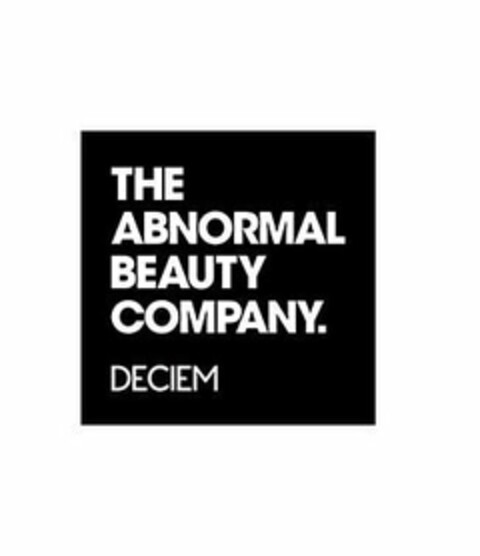 THE ABNORMAL BEAUTY COMPANY. DECIEM Logo (USPTO, 14.12.2017)