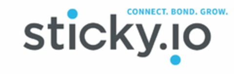 CONNECT. BOND. GROW. STICKY.IO Logo (USPTO, 28.01.2020)