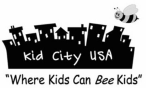 KID CITY USA "WHERE KIDS CAN BEE KIDS" Logo (USPTO, 04.06.2020)