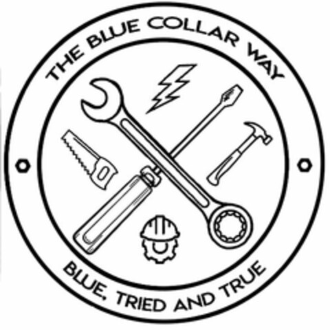 THE BLUE COLLAR WAY BLUE, TRIED AND TRUE Logo (USPTO, 06/14/2020)