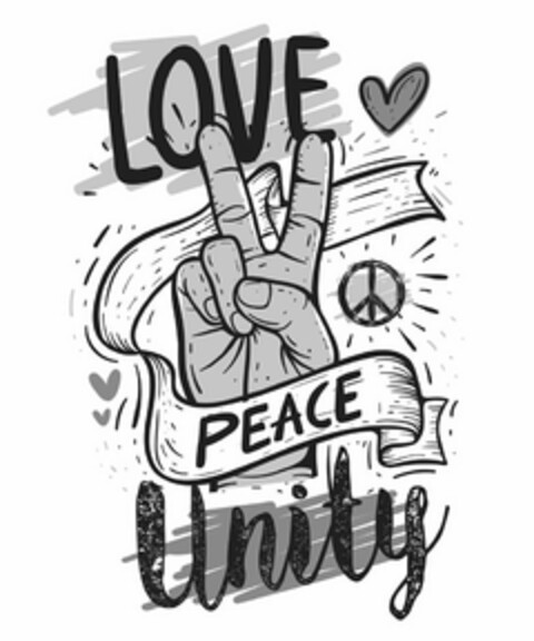 LOVE PEACE UNITY Logo (USPTO, 06/17/2020)