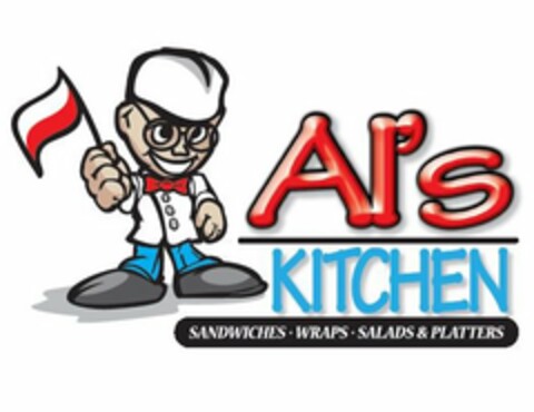 AL'S KITCHEN SANDWICHES · WRAPS · SALADS & PLATTERS Logo (USPTO, 18.03.2014)