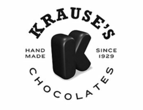 K KRAUSE'S CHOCOLATES HAND MADE SINCE 1929 Logo (USPTO, 28.04.2015)