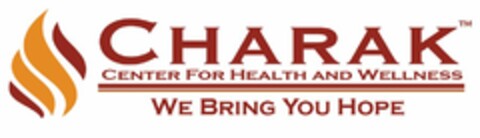 CHARAK CENTER FOR HEALTH AND WELLNESS WE BRING YOU HOPE Logo (USPTO, 10/07/2015)