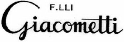 F.LLI GIACOMETTI Logo (USPTO, 05.07.2016)