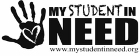 MY STUDENT IN NEED WWW.MYSTUDENTINNEED.ORG Logo (USPTO, 06.09.2016)