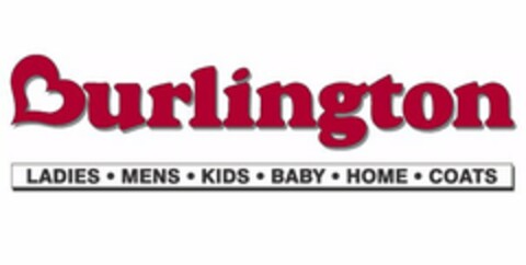 BURLINGTON LADIES · MENS · KIDS · BABY · HOME · COATS Logo (USPTO, 04/18/2017)