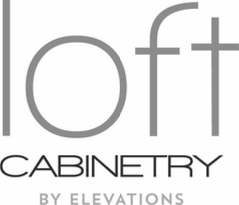 LOFT CABINETRY BY ELEVATIONS Logo (USPTO, 08/30/2017)