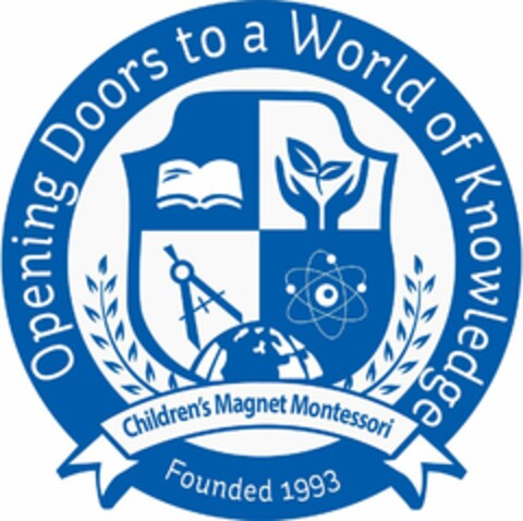 CHILDREN'S MAGNET MONTESSORI OPENING DOORS TO A WORLD OF KNOWLEDGE FOUNDED 1993 Logo (USPTO, 03.07.2018)