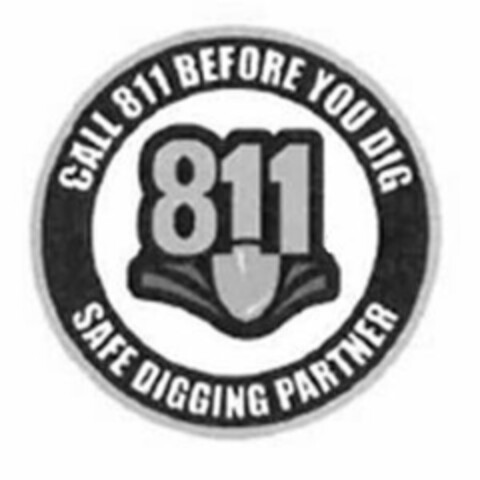 CALL 811 BEFORE YOU DIG 811 SAFE DIGGING PARTNER Logo (USPTO, 20.07.2018)