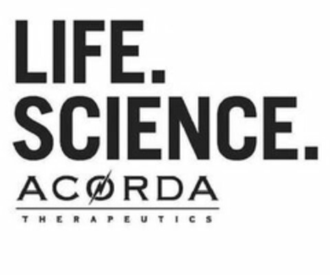 LIFE. SCIENCE. ACORDA THERAPEUTICS Logo (USPTO, 08/20/2018)