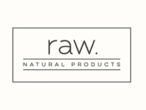 RAW. NATURAL PRODUCTS Logo (USPTO, 19.09.2018)