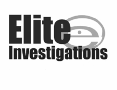 ELITE E INVESTIGATIONS Logo (USPTO, 10/15/2019)