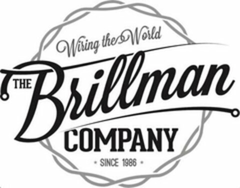 WIRING THE WORLD THE BRILLMAN COMPANY SINCE 1986 Logo (USPTO, 10/31/2019)