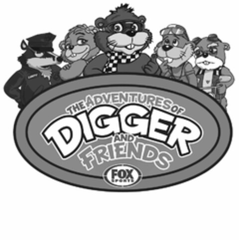 THE ADVENTURES OF DIGGER AND FRIENDS FOX SPORTS Logo (USPTO, 23.04.2009)