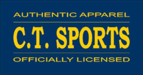 AUTHENTIC APPAREL C.T. SPORTS OFFICIALLY LICENSED Logo (USPTO, 18.01.2010)