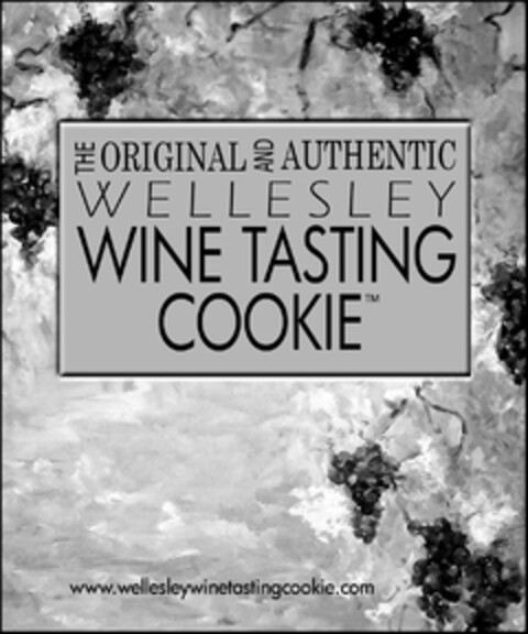 THE ORIGINAL AND AUTHENTIC WELLESLEY WINE TASTING COOKIE WWW.WELLESLEYWINETASTINGCOOKIE.COM Logo (USPTO, 15.07.2010)