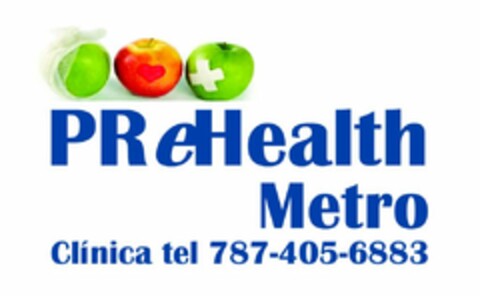 PR EHEALTH METRO CLINICA TEL 787-405-6883 Logo (USPTO, 04/16/2015)