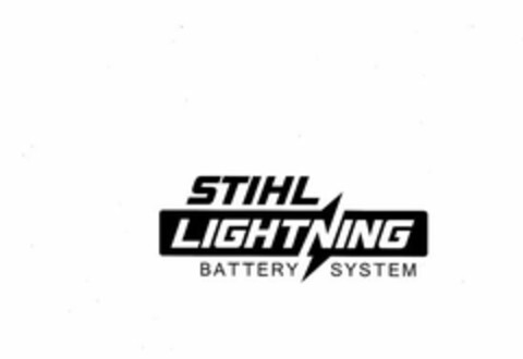 STIHL LIGHTNING BATTERY SYSTEM Logo (USPTO, 12/07/2016)