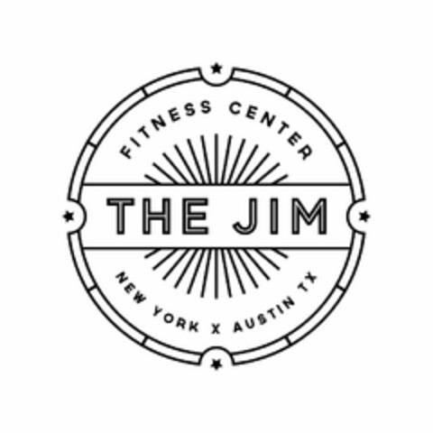 THE JIM FITNESS CENTER NEW YORK X AUSTIN TX Logo (USPTO, 05/22/2017)