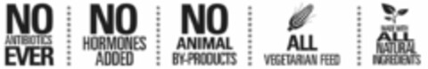 NO ANTIBIOTICS EVER NO HORMONES ADDED NO ANIMAL BY-PRODUCTS ALL VEGETARIAN FEED MADE WITH ALL NATURAL INGREDIENTS Logo (USPTO, 18.07.2017)