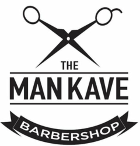 THE MAN KAVE BARBERSHOP Logo (USPTO, 10/24/2017)