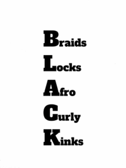 BLACK BRAIDS LOCKS AFRO CURLY KINKS Logo (USPTO, 13.08.2020)