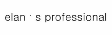 ELAN · S PROFESSIONAL Logo (USPTO, 24.06.2009)