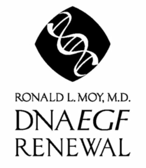 DNA EGF RENEWAL RONALD L. MOY, M.D. Logo (USPTO, 30.06.2009)