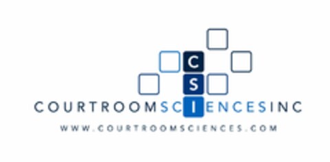 CSI COURTROOM SCIENCES INC. WWW.COURTROOMSCIENCES.COM Logo (USPTO, 12/23/2009)