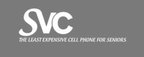 SVC THE LEAST EXPENSIVE CELL PHONE FOR SENIORS Logo (USPTO, 03/23/2010)