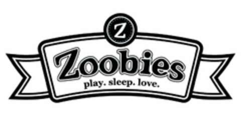 Z ZOOBIES PLAY. SLEEP. LOVE. Logo (USPTO, 25.03.2010)