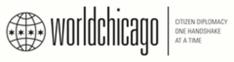 WORLDCHICAGO| CITIZEN DIPLOMACY ONE HANDSHAKE AT A TIME Logo (USPTO, 21.07.2010)