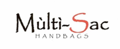 MULTI-SAC HANDBAGS Logo (USPTO, 07.02.2011)