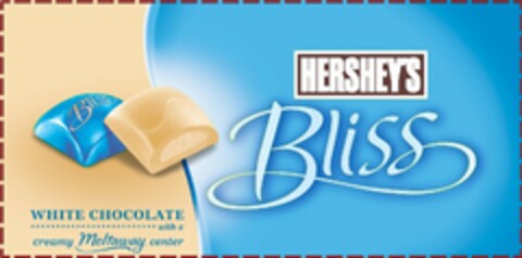 BLISS HERSHEY'S BLISS WHITE CHOCOLATE WITH A CREAMY MELTAWAY CENTER Logo (USPTO, 12.01.2012)