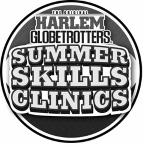 THE ORIGINAL HARLEM GLOBETROTTERS SUMMER SKILLS CLINICS Logo (USPTO, 04/14/2012)