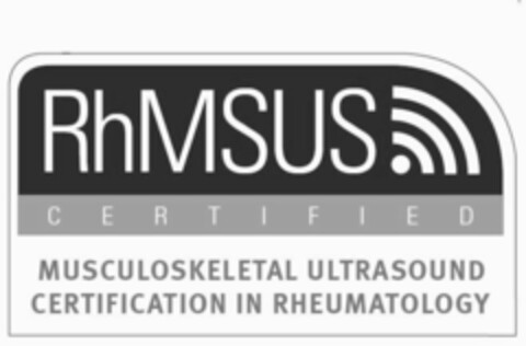 RHMSUS CERTIFIED MUSCULOSKELETAL ULTRASOUND CERTIFICATION IN RHEUMATOLOGY Logo (USPTO, 09/26/2012)