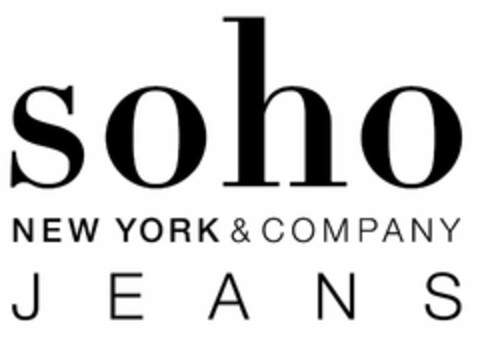 SOHO NEW YORK & COMPANY JEANS Logo (USPTO, 24.03.2014)