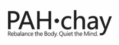 PAH·CHAY REBALANCE THE BODY. QUIET THE MIND. Logo (USPTO, 26.01.2015)