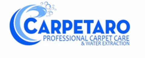 CARPETARO PROFESSIONAL CARPET CARE & WATER EXTRACTION Logo (USPTO, 09/21/2016)