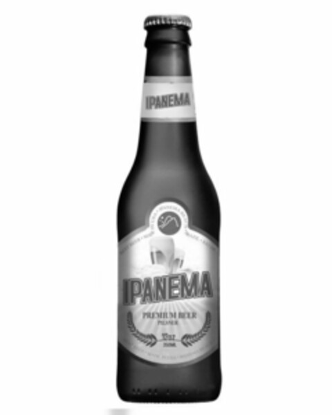 IPANEMA IPANEMA PREMIUM BEER PILSNER 12OZ 350 ML BEST BEER · MADE IN USA · IPANEMA BEACH · BRAZIL · RIO DE Logo (USPTO, 19.10.2017)