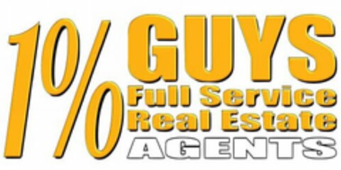 1% GUYS FULL SERVICE REAL ESTATE AGENTS Logo (USPTO, 21.12.2018)