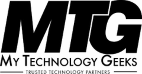 MTG MY TECHNOLOGY GEEKS TRUSTED TECHNOLOGY PARTNERS Logo (USPTO, 23.09.2019)