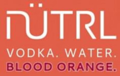 NUTRL VODKA. WATER. BLOOD ORANGE. Logo (USPTO, 19.11.2019)