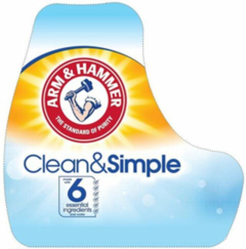 ARM & HAMMER THE STANDARD OF PURITY CLEAN&SIMPLE MADE WITH 6 ESSENTIAL INGREDIENTS AND WATER Logo (USPTO, 25.11.2019)