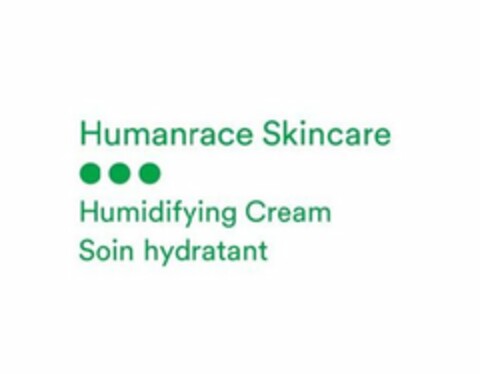 HUMANRACE SKINCARE HUMIDIFYING CREAM / SOIN HYDRATANT Logo (USPTO, 08/29/2020)