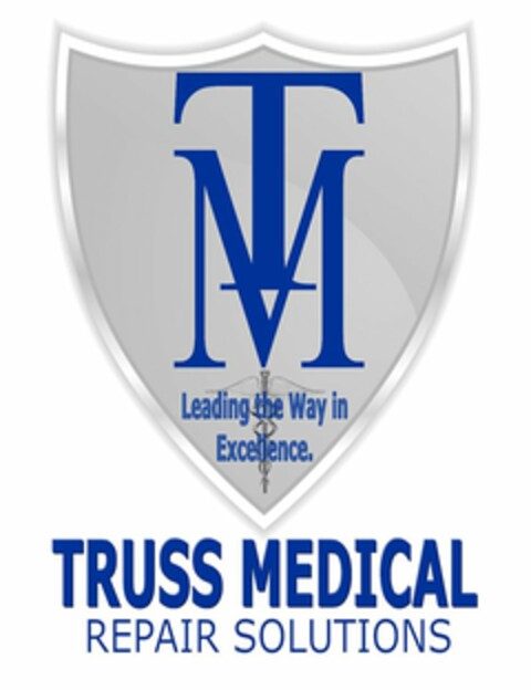 TM LEADING THE WAY IN EXCELLENCE. TRUSS MEDICAL REPAIR SOLUTIONS Logo (USPTO, 19.11.2014)