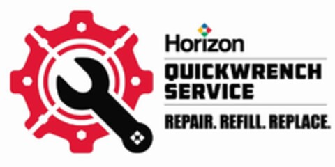 HORIZON QUICKWRENCH SERVICE REPAIR. REFILL. REPLACE. Logo (USPTO, 03/03/2016)